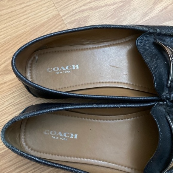 COACH Black Women Loafers Size 7B - Picture 2 of 7